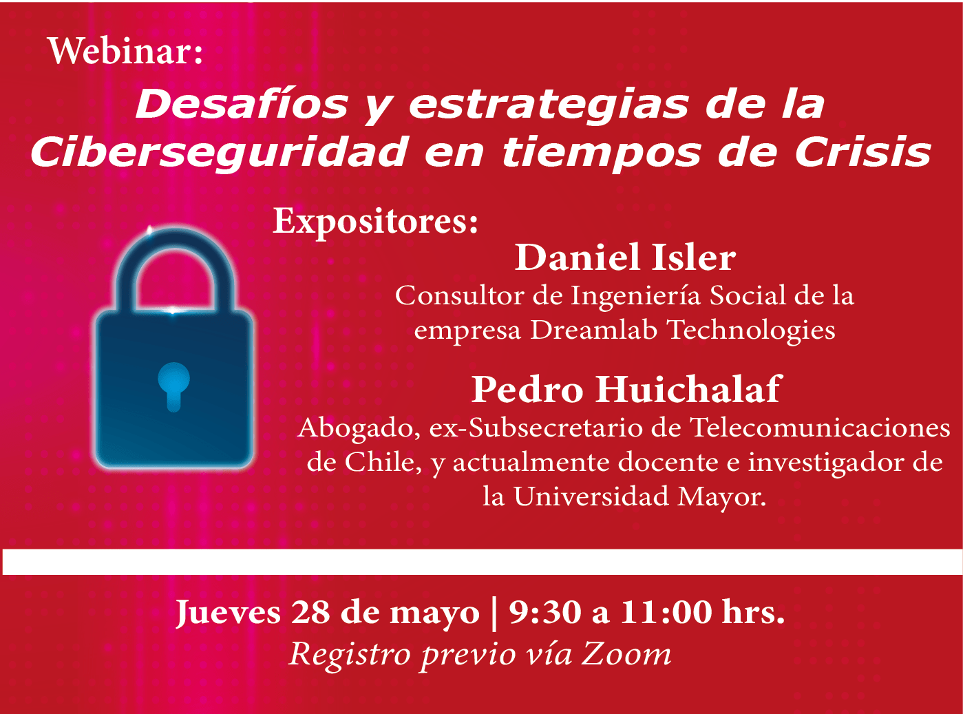 Webinar Ciberseguridad en tiempos de crisis - Camara Chileno Suiza de comercio - empresas suizas en chile