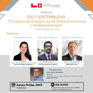Webinar "ESG y Sostenibilidad: El impacto de la nueva ley de delitos económicos y medioambientales" @ Zoom